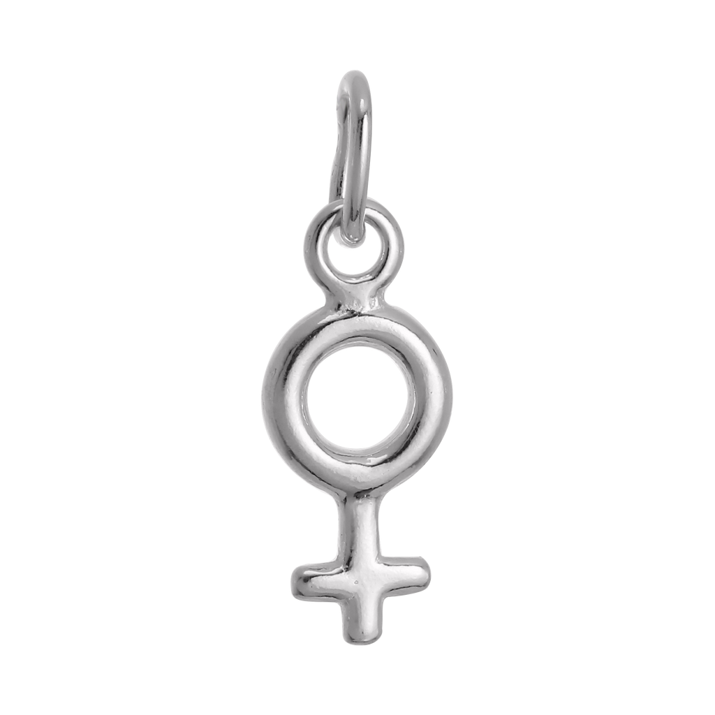 Small Sterling Silver Female Symbol Charm