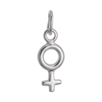 Small Sterling Silver Female Symbol Charm