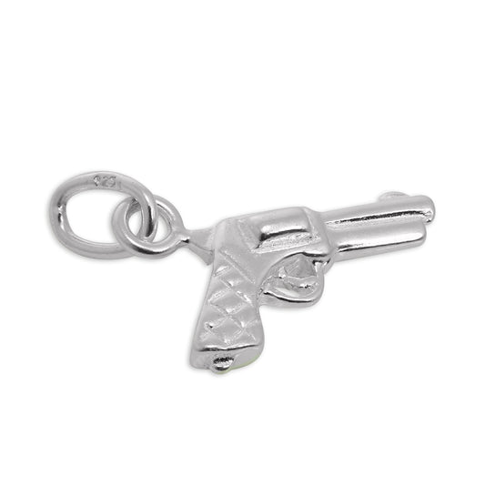 Sterling Silver Revolver Gun Charm