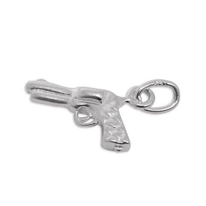 Sterling Silver Revolver Gun Charm