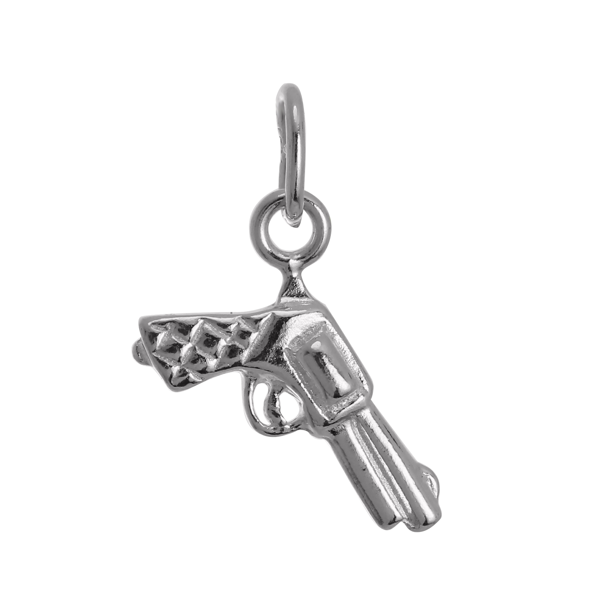 Sterling Silver Revolver Gun Charm | TheCharmWorks