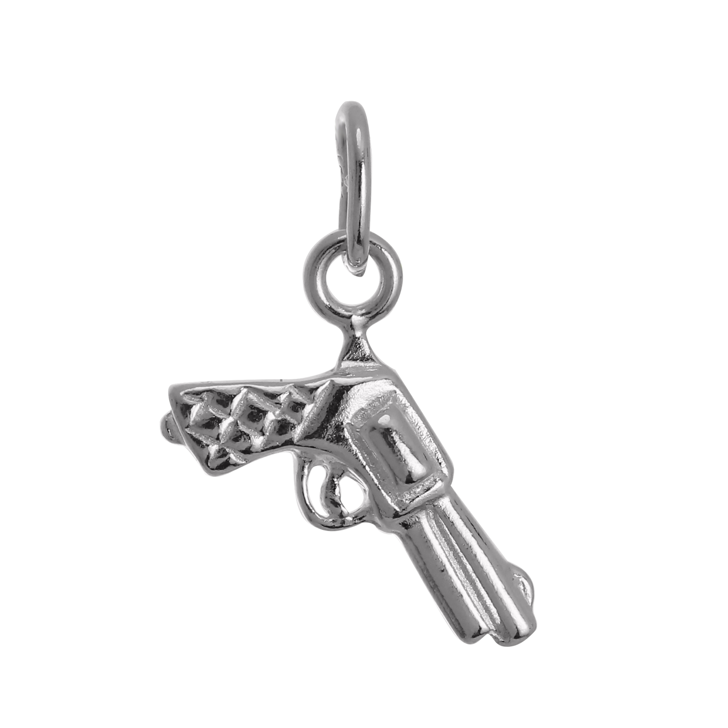 Sterling Silver Revolver Gun Charm