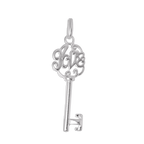 Large Sterling Silver Love Heart Key Charm