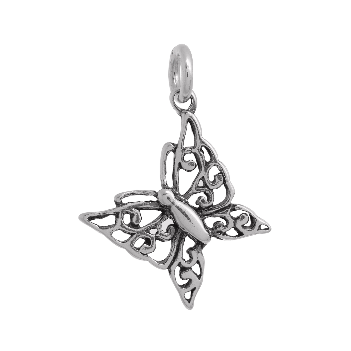 Sterling Silver Filigree Butterfly Charm