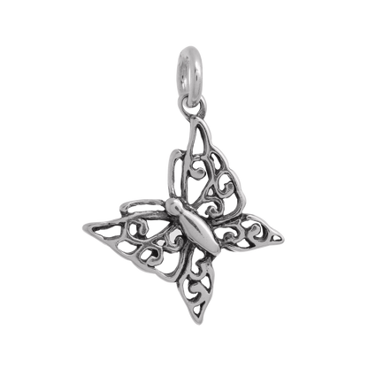 Sterling Silver Filigree Butterfly Charm