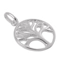 Sterling Silver Filigree Tree Disc Charm