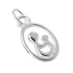 Simple Sterling Silver Mother & Child Charm