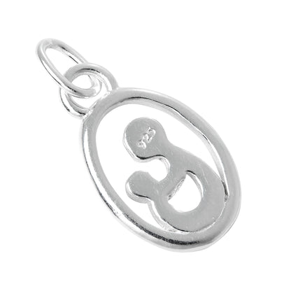 Simple Sterling Silver Mother & Child Charm