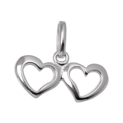 Small Sterling Silver Open Heart Charm