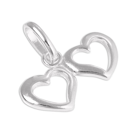 Small Sterling Silver Open Heart Charm