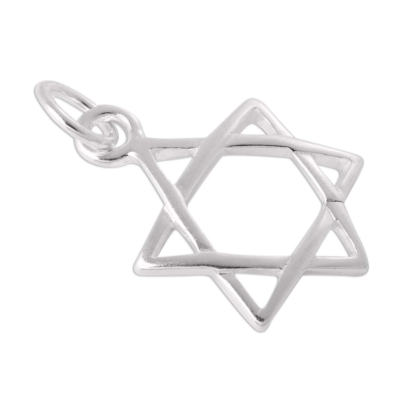 Large Sterling Silver Star of David Charm