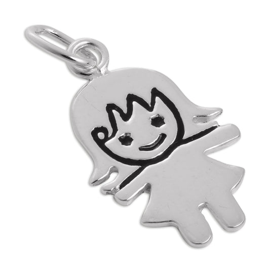 Sterling Silver Little Girl Charm
