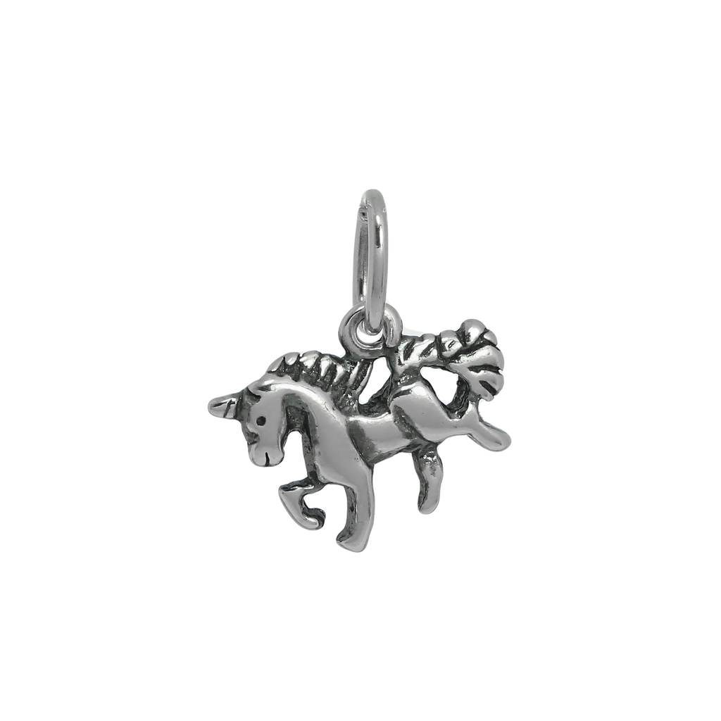 Tiny Sterling Silver Unicorn Charm