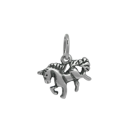 Tiny Sterling Silver Unicorn Charm
