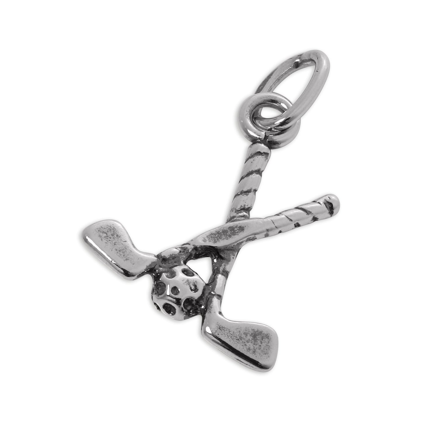 Sterling Silver Golf Ball & Clubs Charm