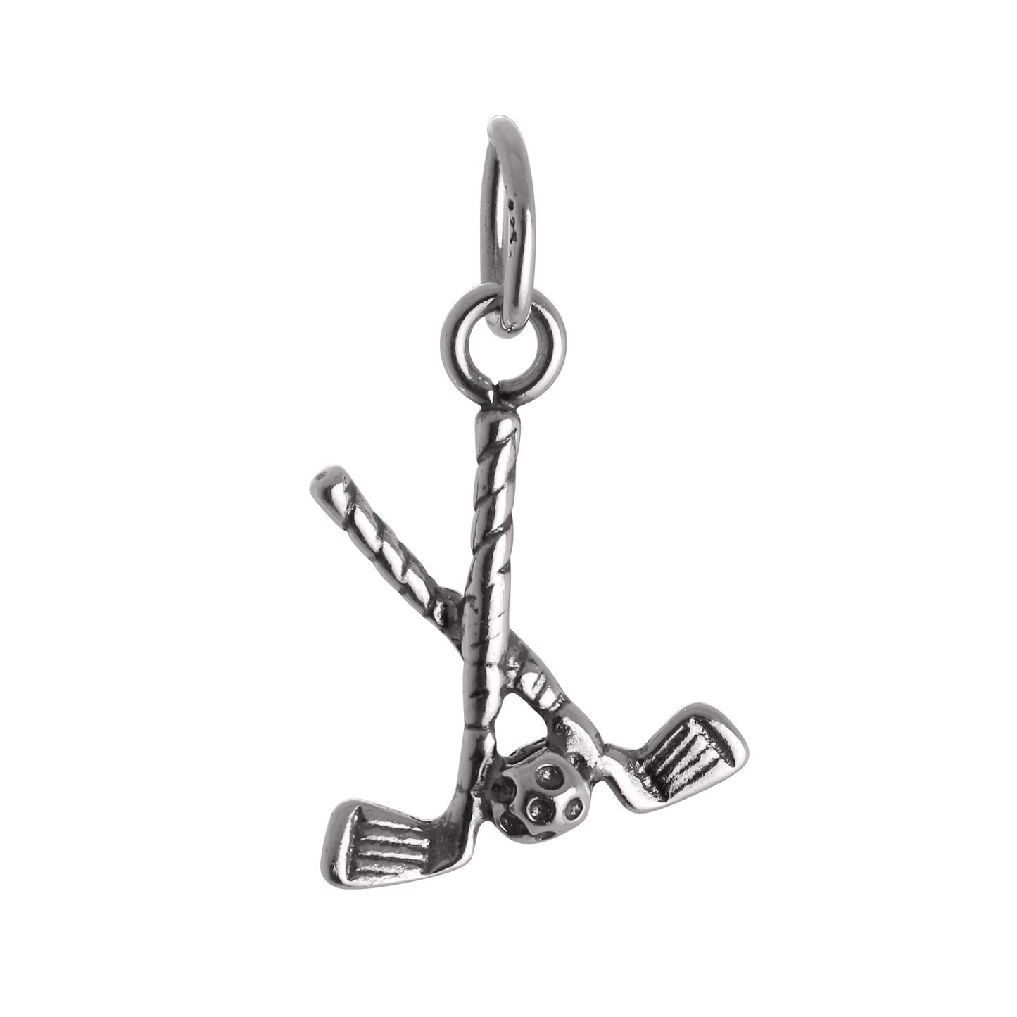 Sterling Silver Golf Ball & Clubs Charm