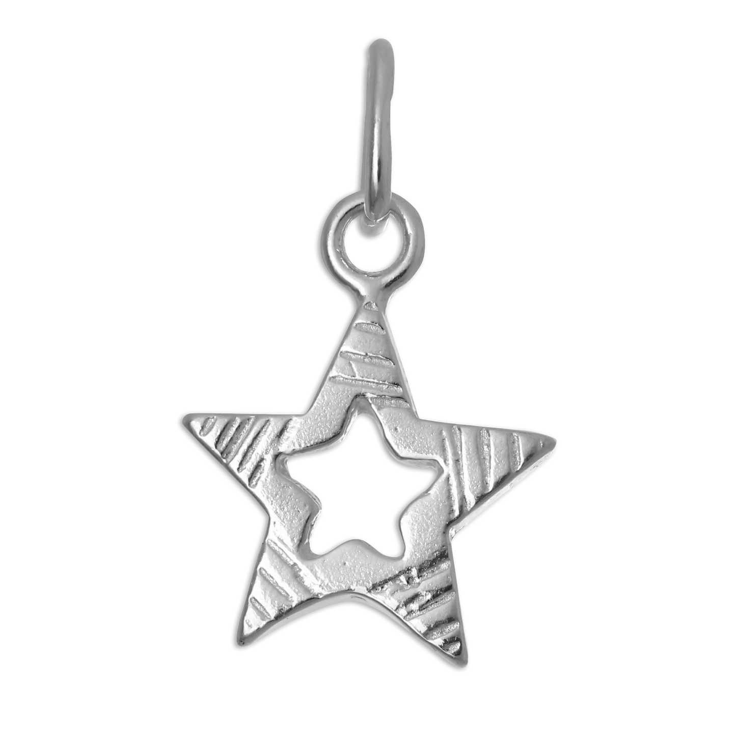 Small Sterling Silver Cut Out Star Charm