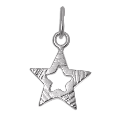 Small Sterling Silver Cut Out Star Charm