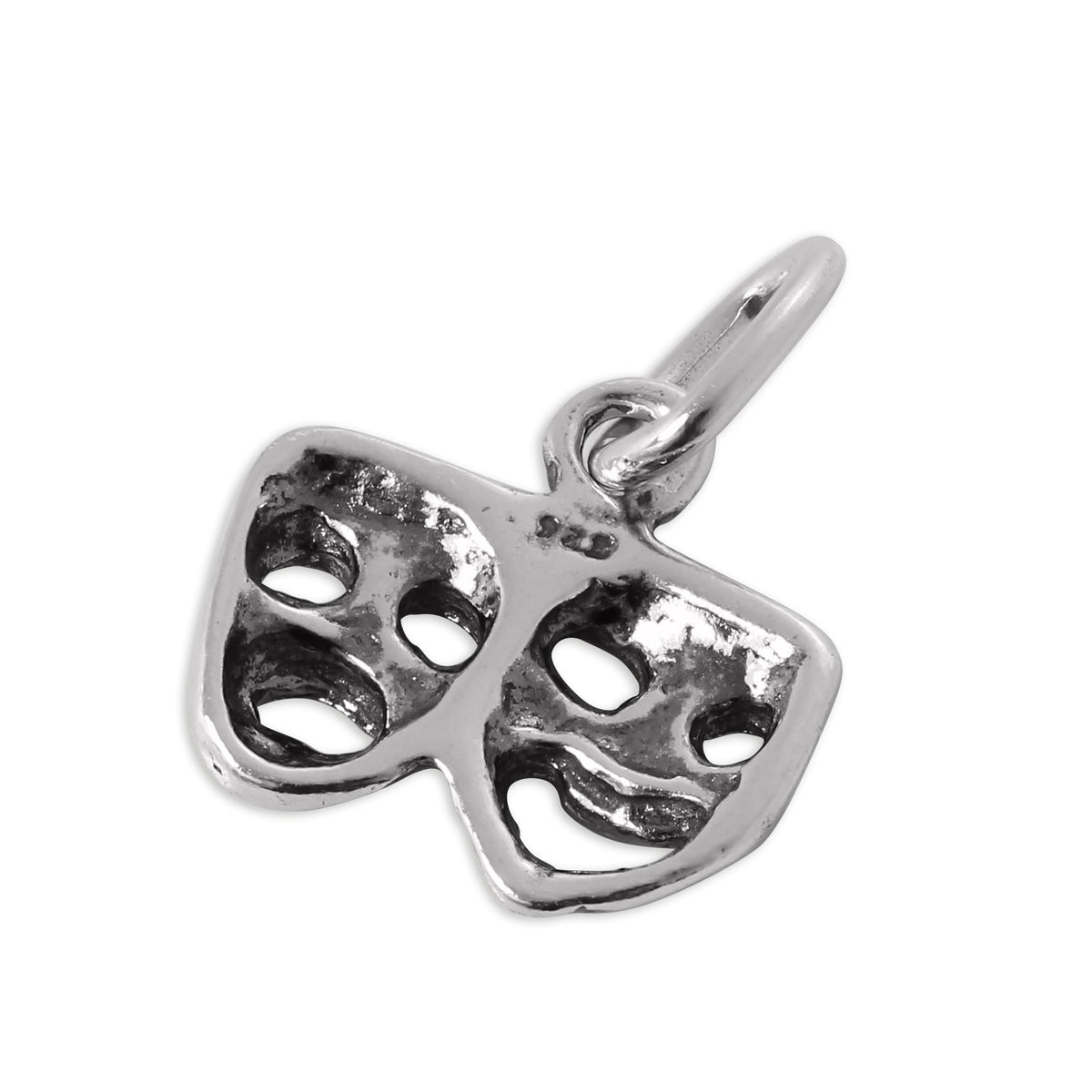 Tiny Sterling Silver Comedy & Tragedy Masks Charm