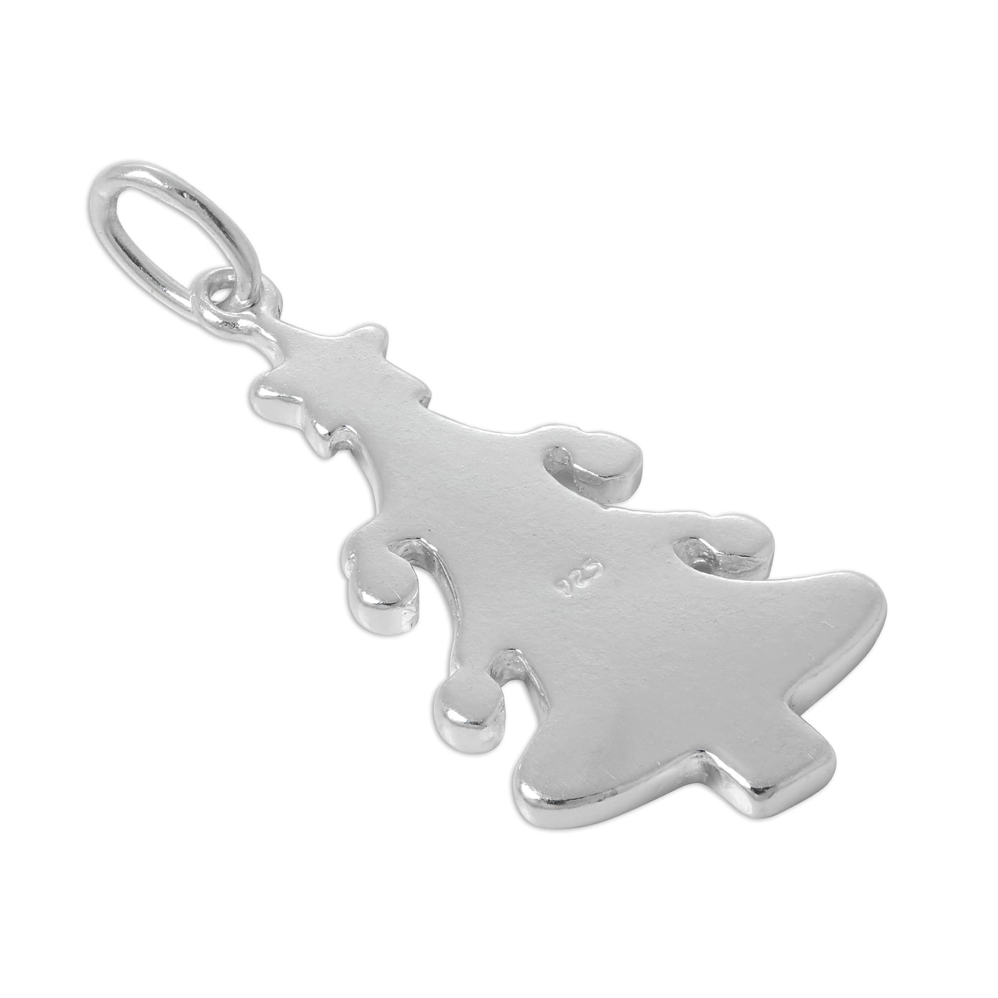 Sterling Silver Enamelled Christmas Tree Charm