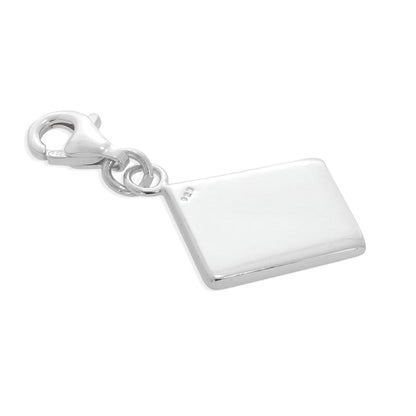 Sterling Silver Enamelled Union Jack Flag Clip on Charm