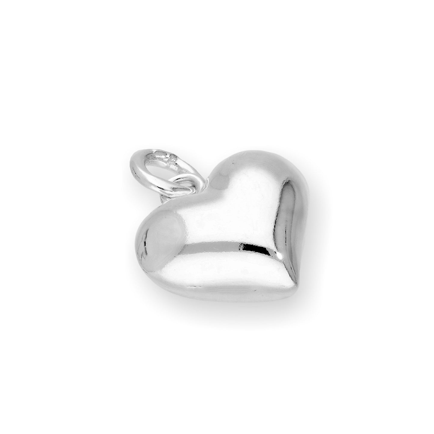 Sterling Silver Puffed Heart Charm