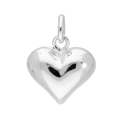 Sterling Silver Puffed Heart Charm