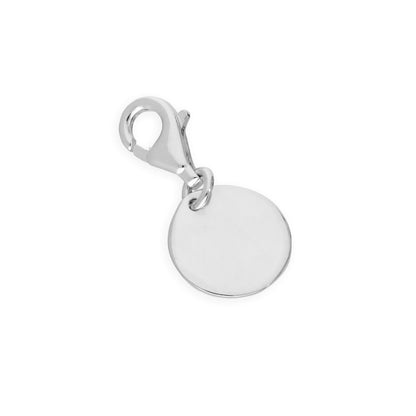 Sterling Silver Round Infinity Symbol Clip on Charm