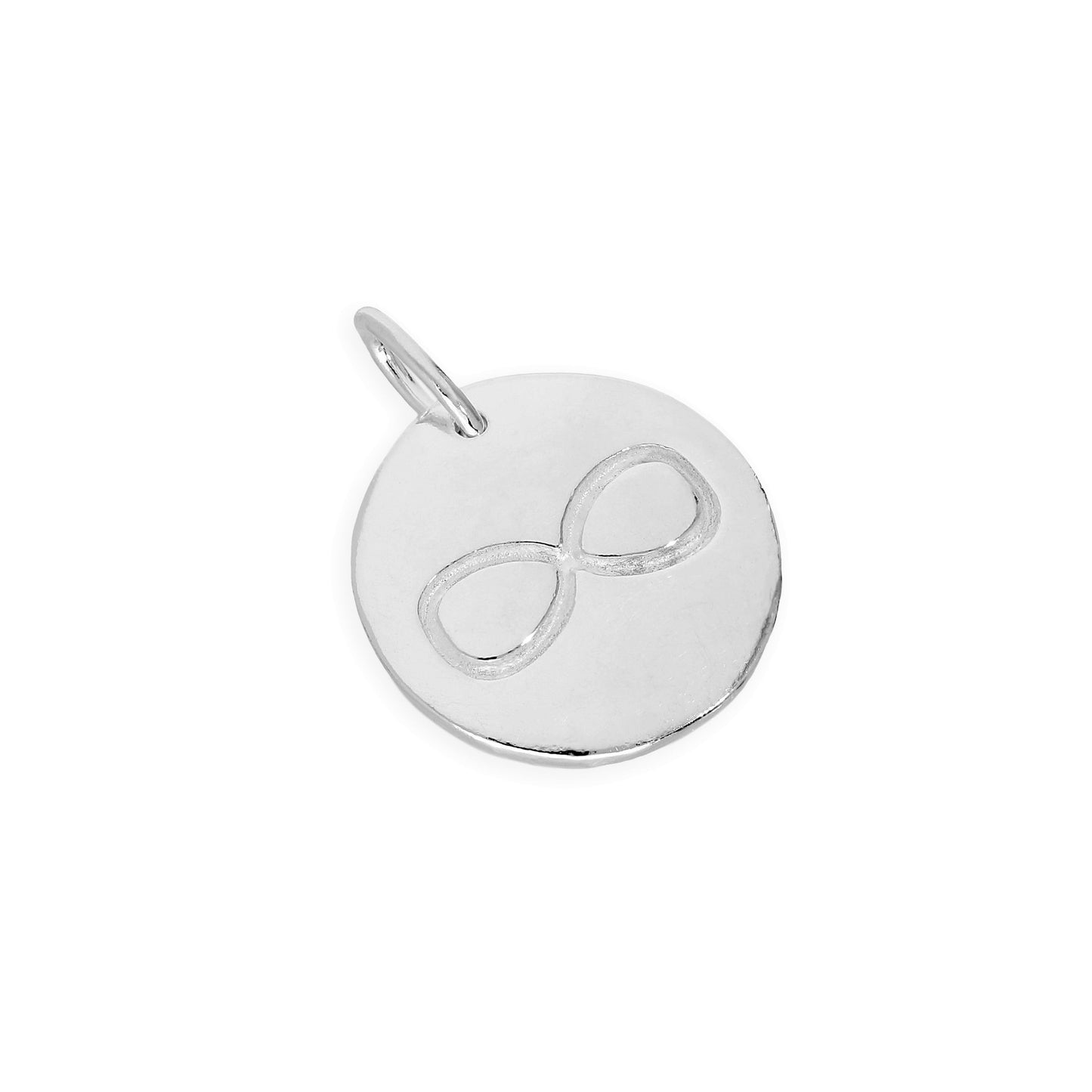 Sterling Silver Round Infinity Symbol Charm