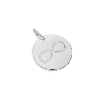 Sterling Silver Round Infinity Symbol Charm