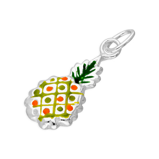 Sterling Silver & Colourful Enamel Pineapple Charm