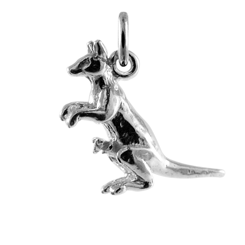 Sterling Silver Small Kangaroo Charm