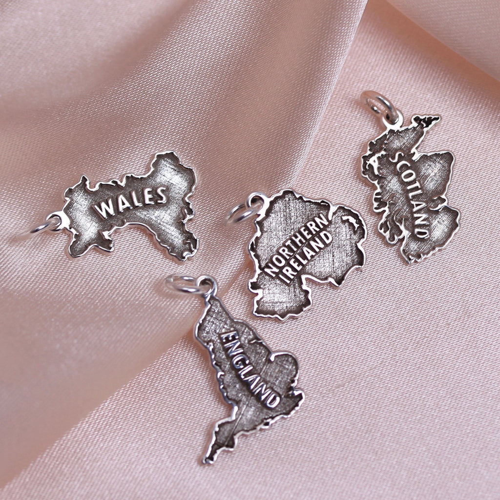 Personalised Sterling Silver Any Country Map Charm