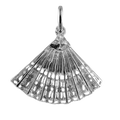 Sterling Silver Oriental Fan Charm
