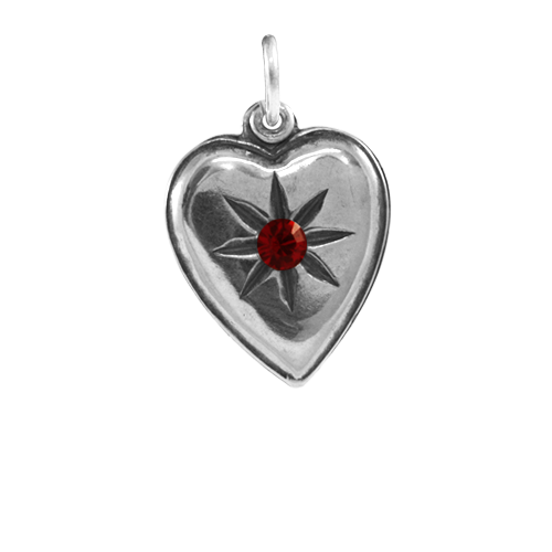 Sterling Silver Twilight Inspired Jacob Heart Charm