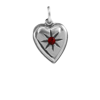 Sterling Silver Twilight Inspired Edward Heart Charm