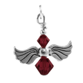Sterling Silver Amethyst Crystal Angel Charm