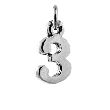 Sterling Silver Number Charms 0 - 9