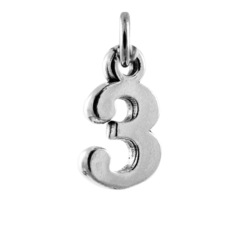 Sterling Silver Number Charms 0 - 9