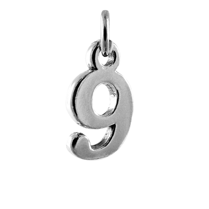 Sterling Silver Number Charms 0 - 9