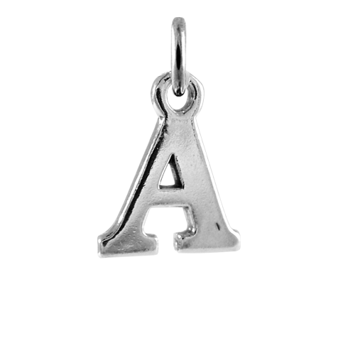 Sterling Silver Alphabet Letter Charm A - Z