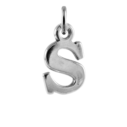 Sterling Silver Alphabet Letter Charm A - Z