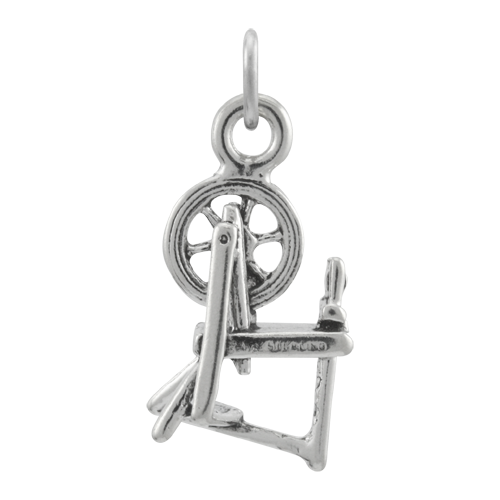 Sterling Silver Spinning Wheel Charm