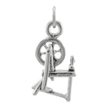Sterling Silver Spinning Wheel Charm