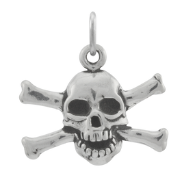 Sterling Silver Skull and Crossbones Charm