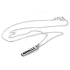 Personalised Sterling Silver Hammered Drop Hand Made Necklace
