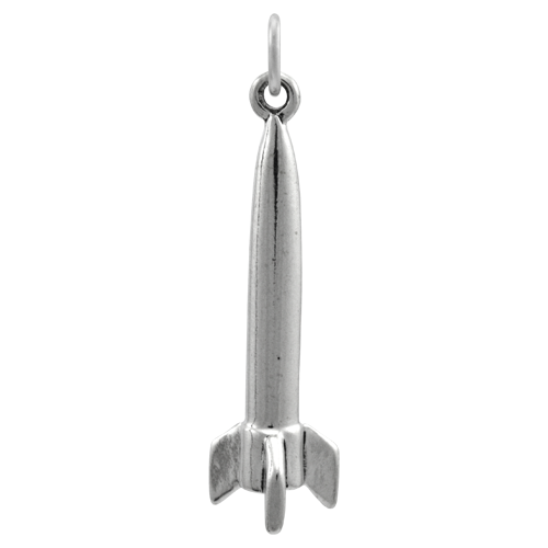Sterling Silver Rocket Charm