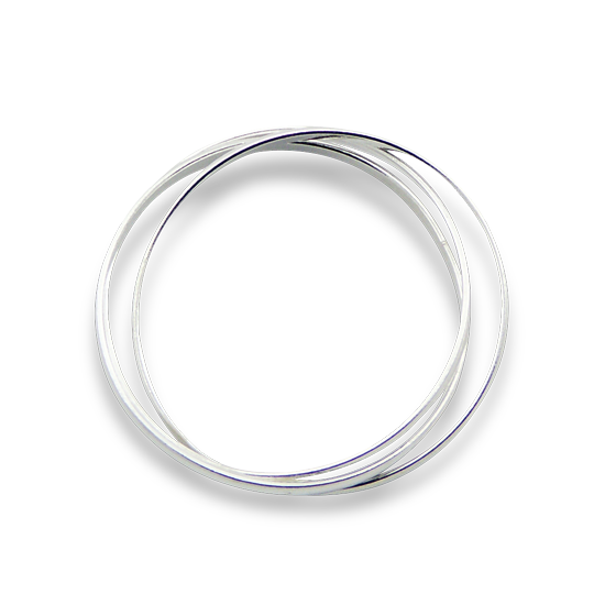 Sterling Silver Interlocking Rings