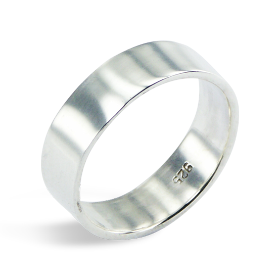 Sterling Silver 6mm Modern Ring