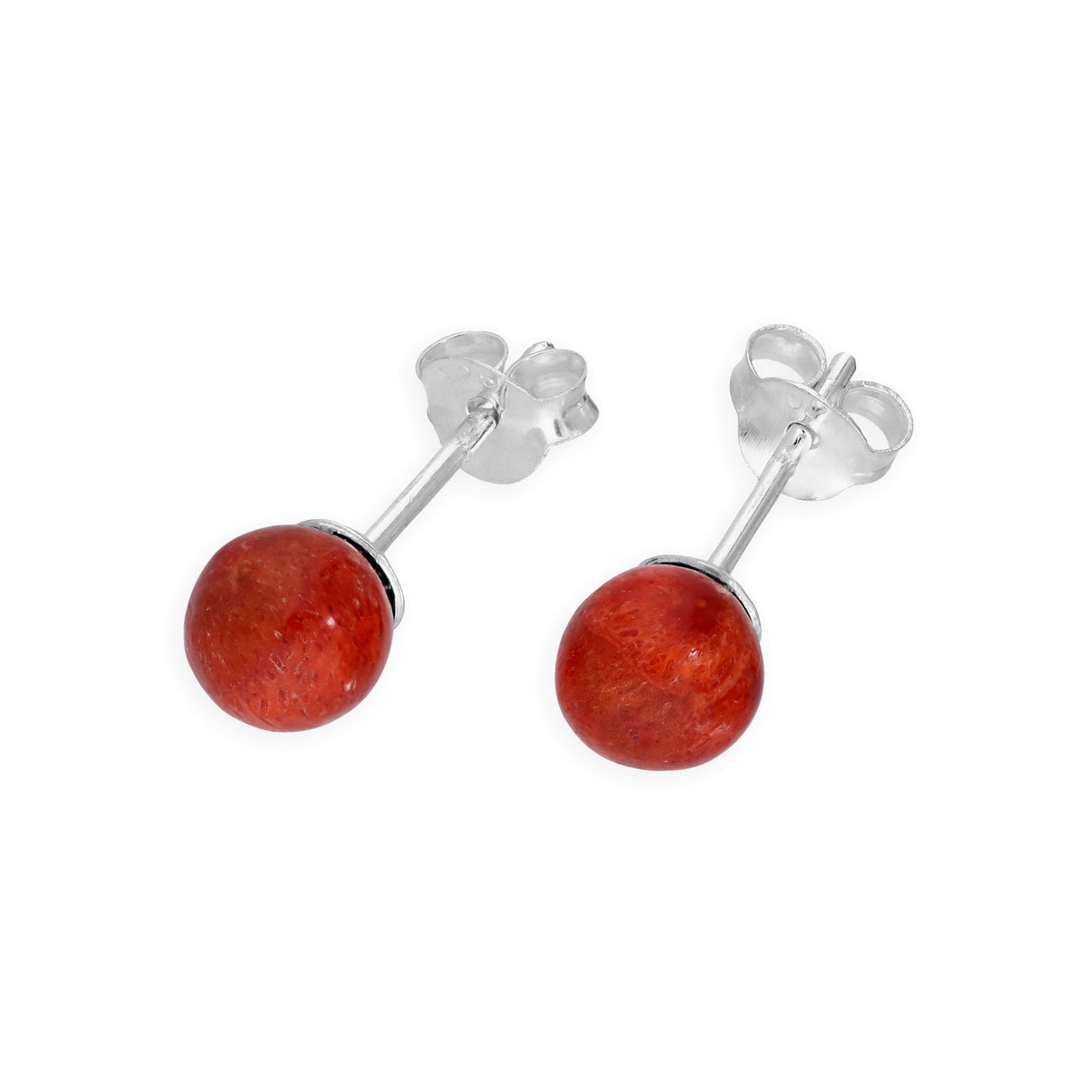 Sterling Silver & Gemstone Stud Earrings